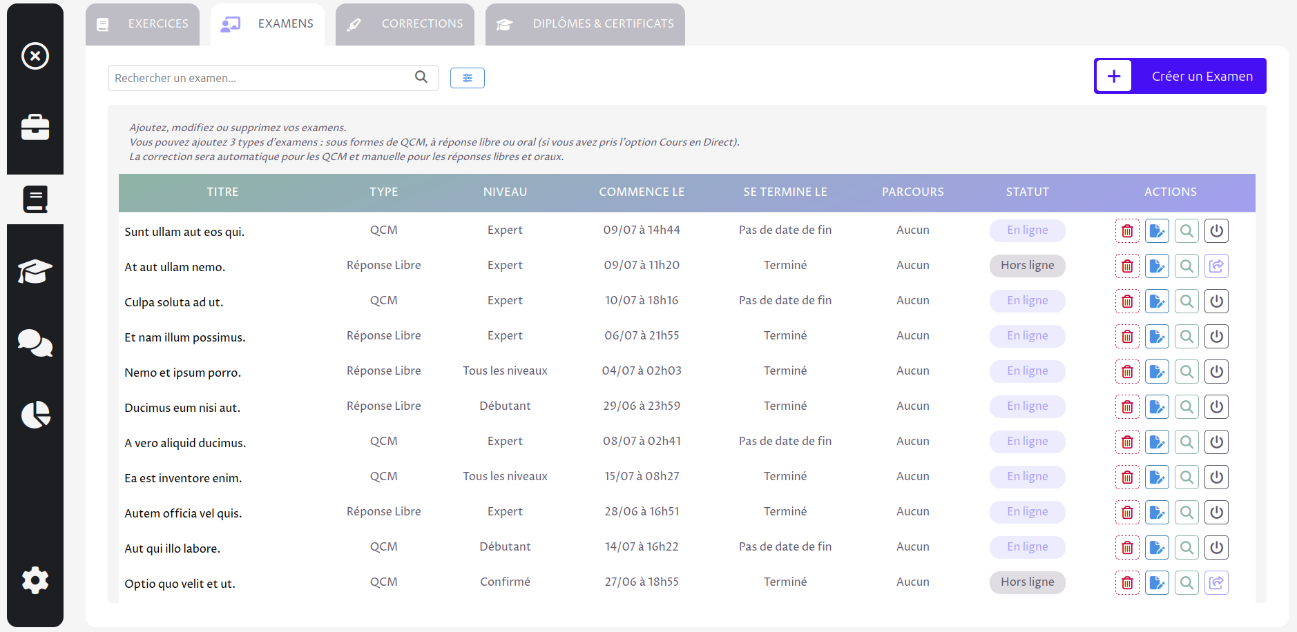 screenoshot from the forum feature showing messages
